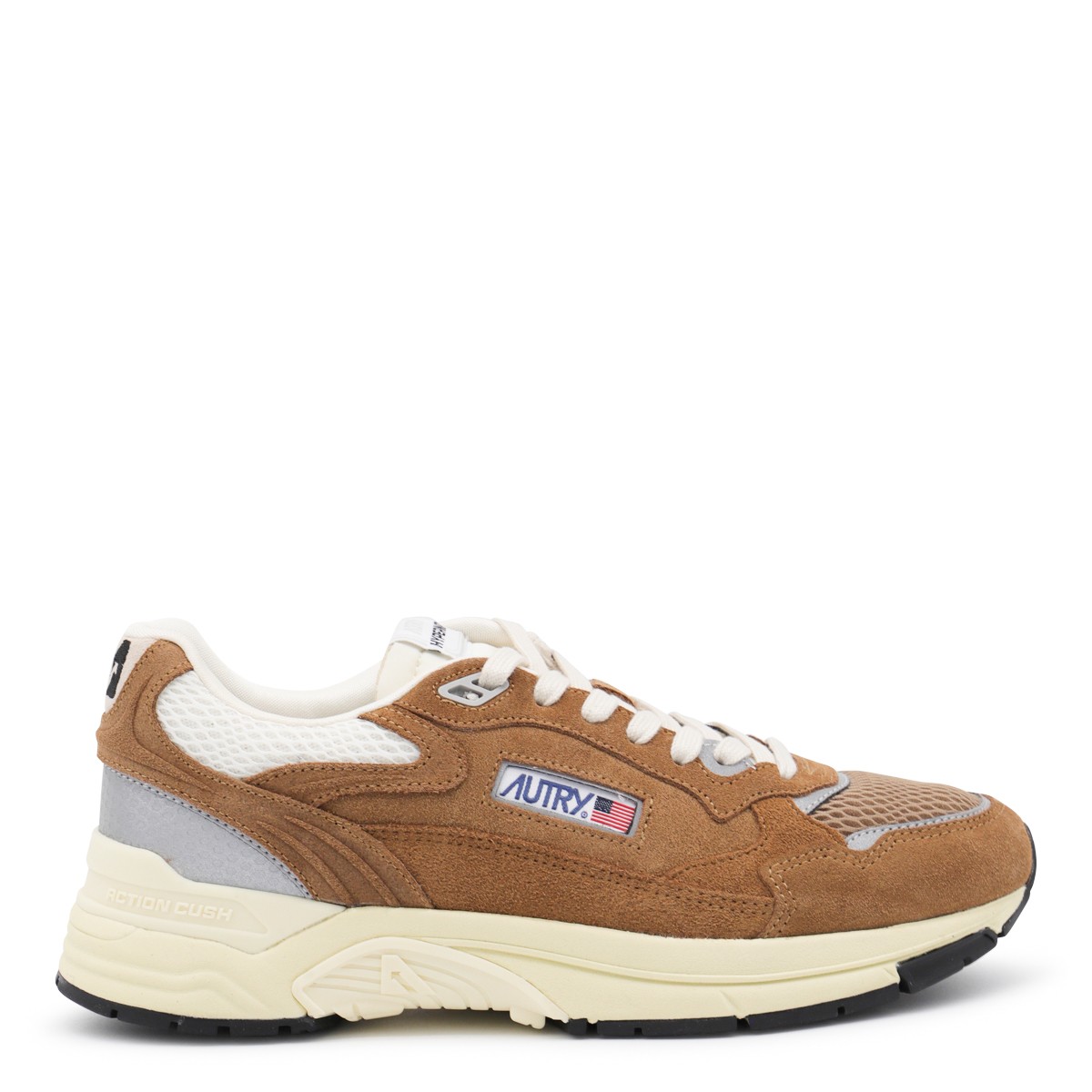 BROWN LEATHER HYPERWAY SNEAKERS
