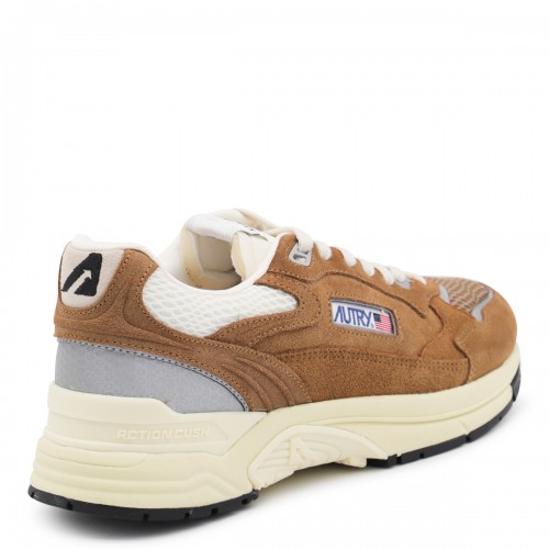 BROWN LEATHER HYPERWAY SNEAKERS