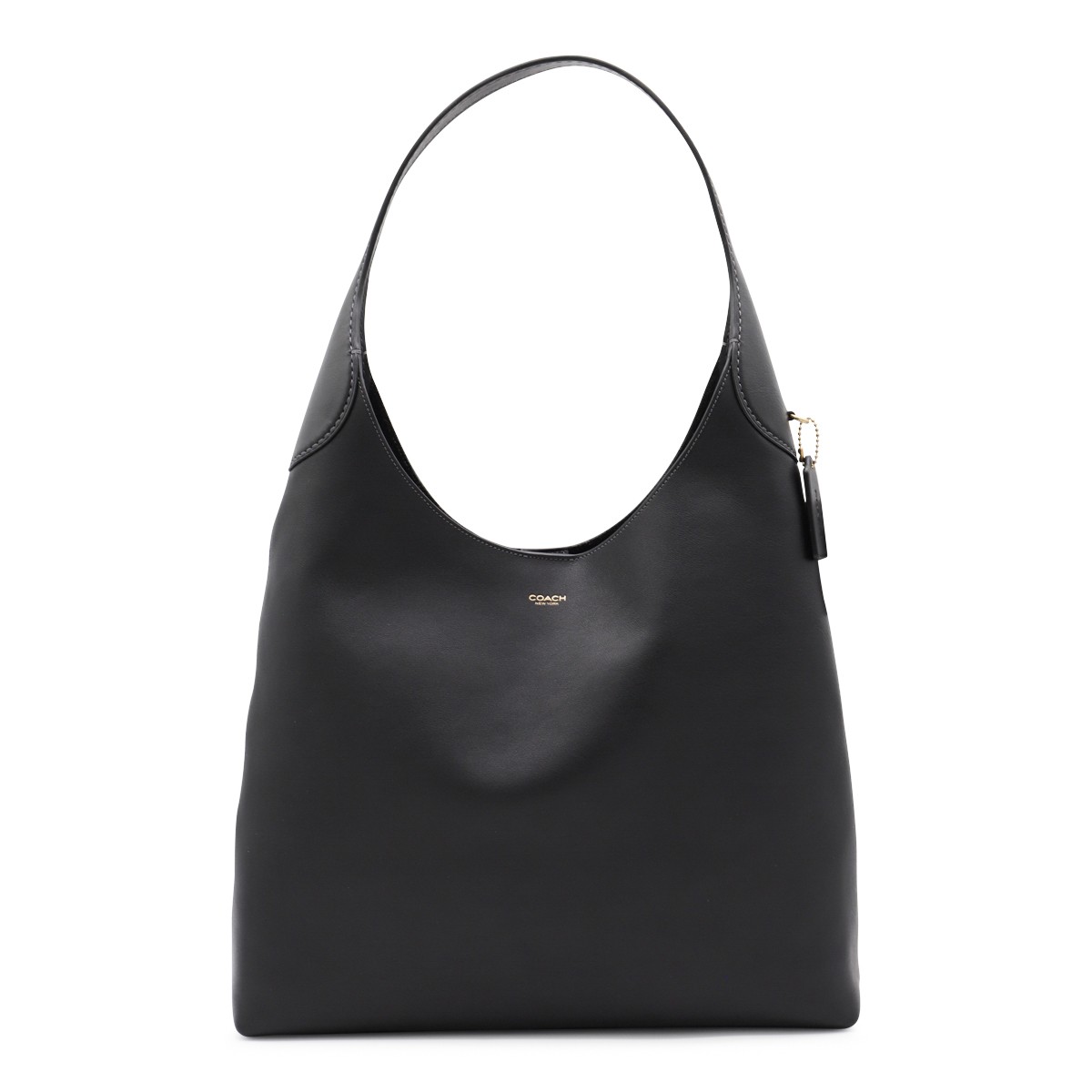 BLACK LEATHER TOTE BAG