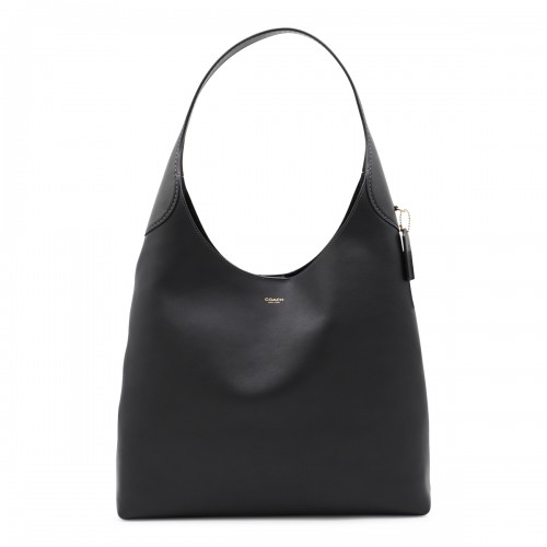 BLACK LEATHER TOTE BAG