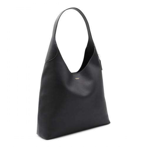 BLACK LEATHER TOTE BAG