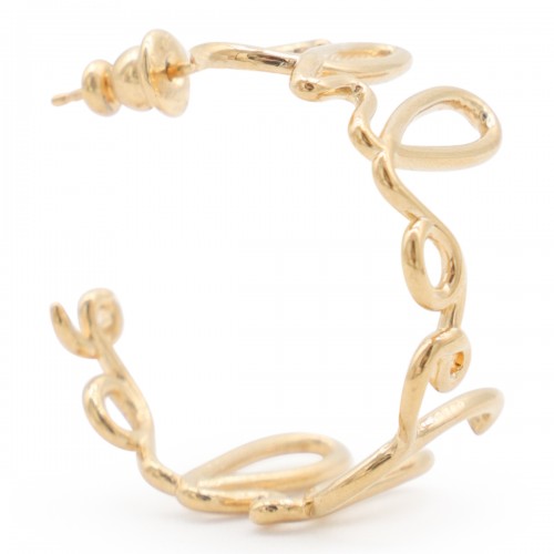 VINTAGE GOLD BRASS EARRINGS