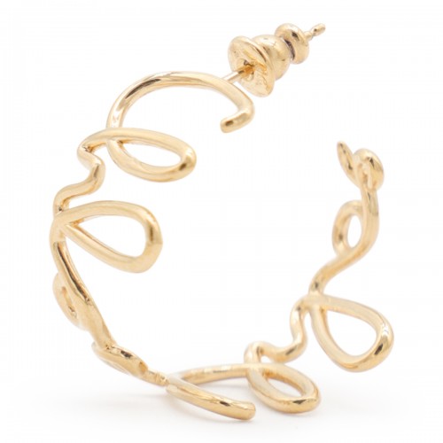 VINTAGE GOLD BRASS EARRINGS
