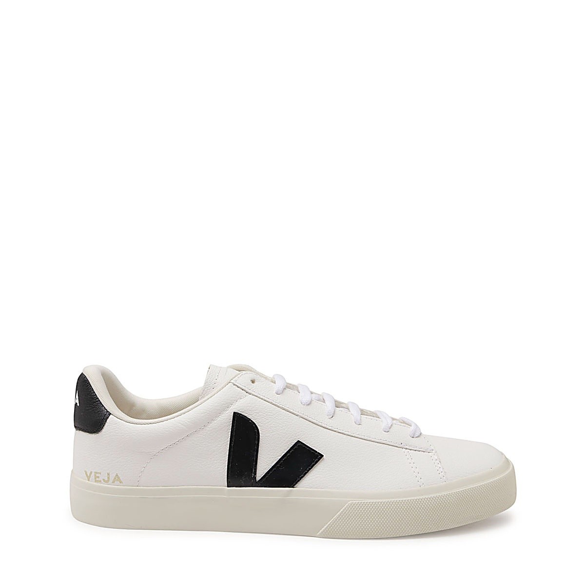 WHITE AND BLACK LEATHER CAMPO SNEAKERS