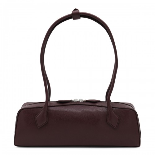DARK RED LEATHER TECKEL MEDIUM SHOULDER BAG