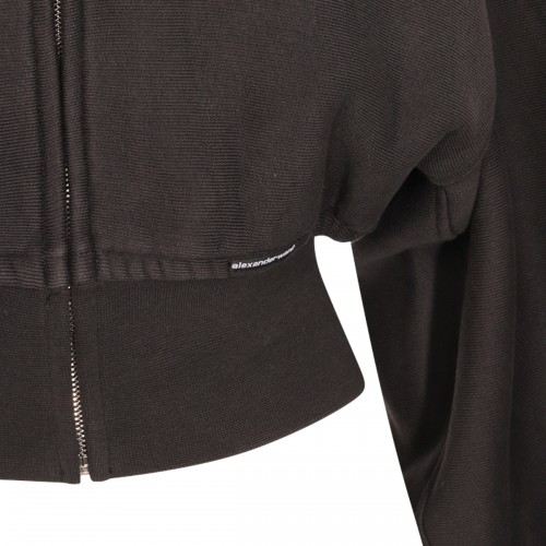 BLACK COTTON SWEATSHIRT
