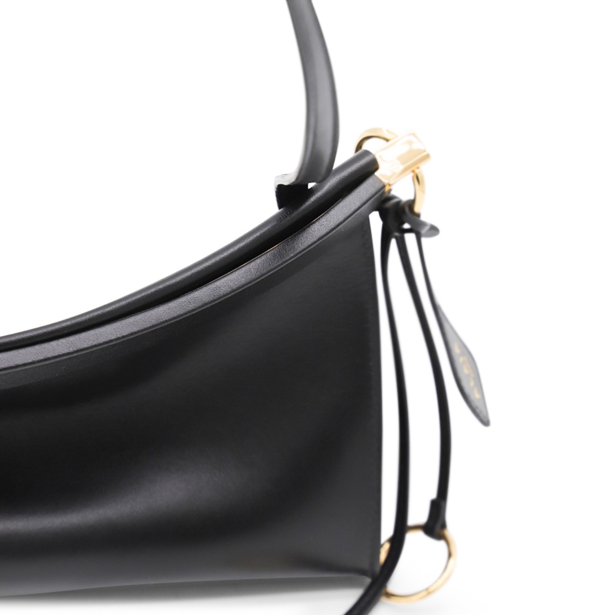 BLACK LEATHER EAST WEST MEDIUM...