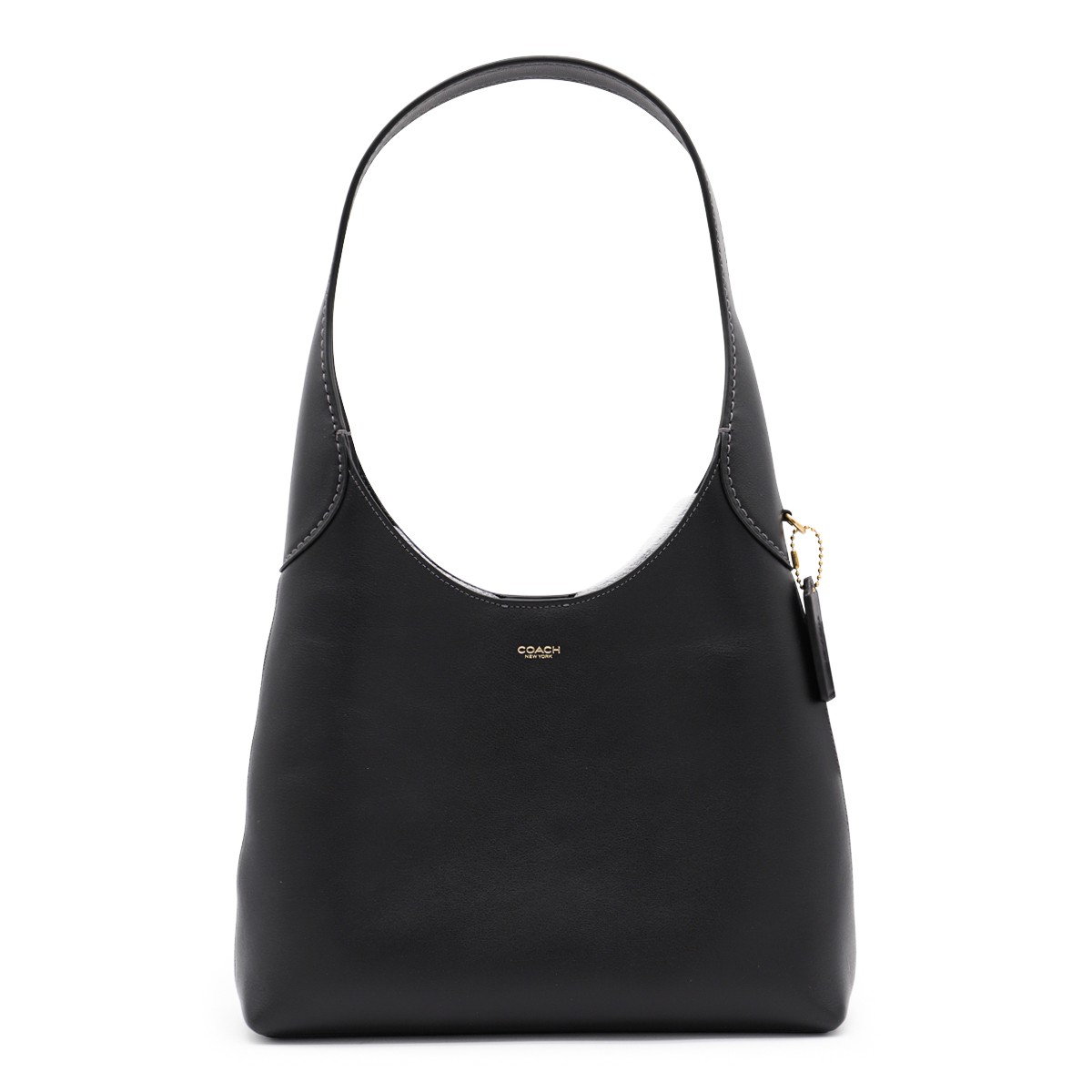 BLACK LEATHER BROOKLYN TOTE BAG