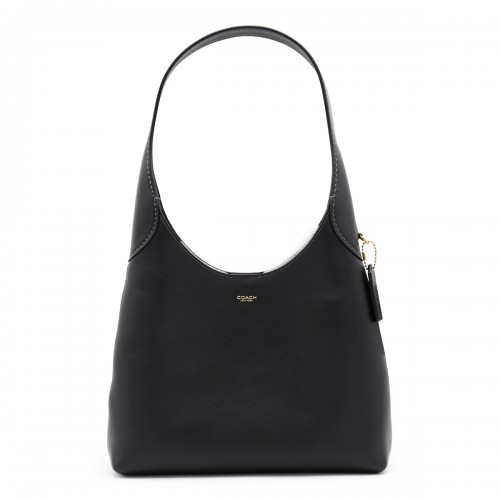 BLACK LEATHER BROOKLYN TOTE BAG