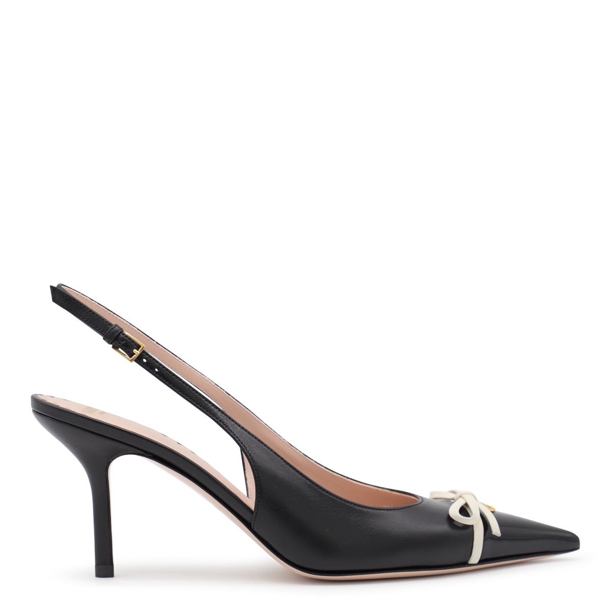 BLACK LEATHER PUMPS