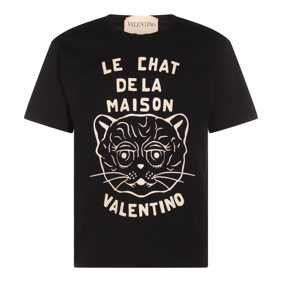 BLACK COTTON T-SHIRT
