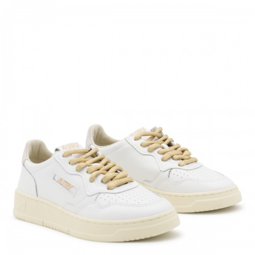 WHITE LEATHER MEDALIST LOW SNEAKERS