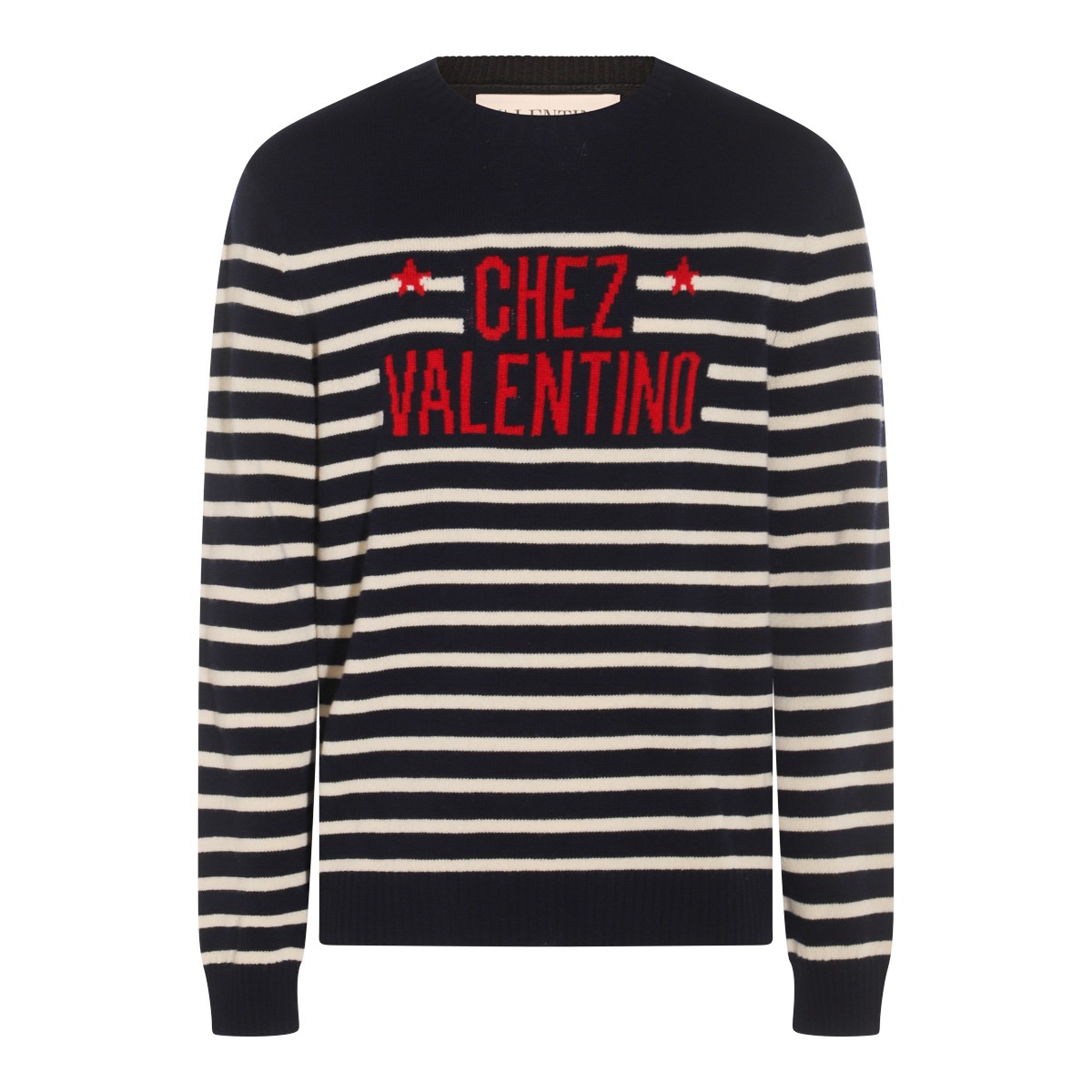 BLACK AND WHITE WOOL KNITWEAR