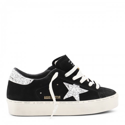 BLACK AND SILVER LEATHER HI...