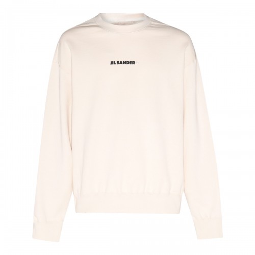 WHITE COTTON SWEATSHIRT