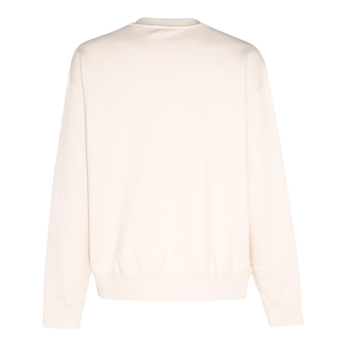 WHITE COTTON SWEATSHIRT