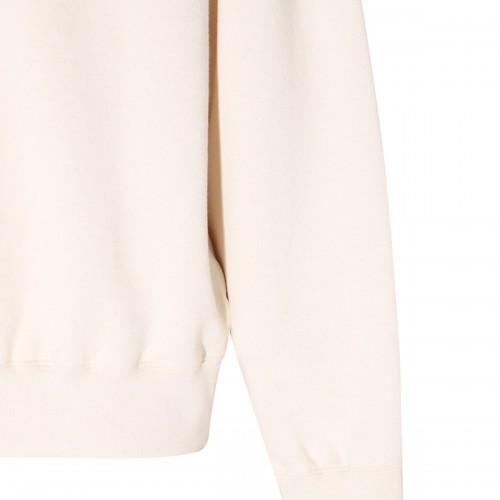 WHITE COTTON SWEATSHIRT