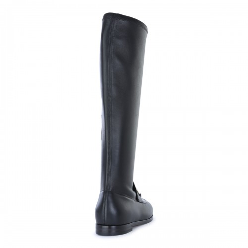 BLACK LEATHER JORDAAN BOOTS