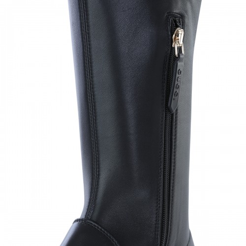 BLACK LEATHER JORDAAN BOOTS