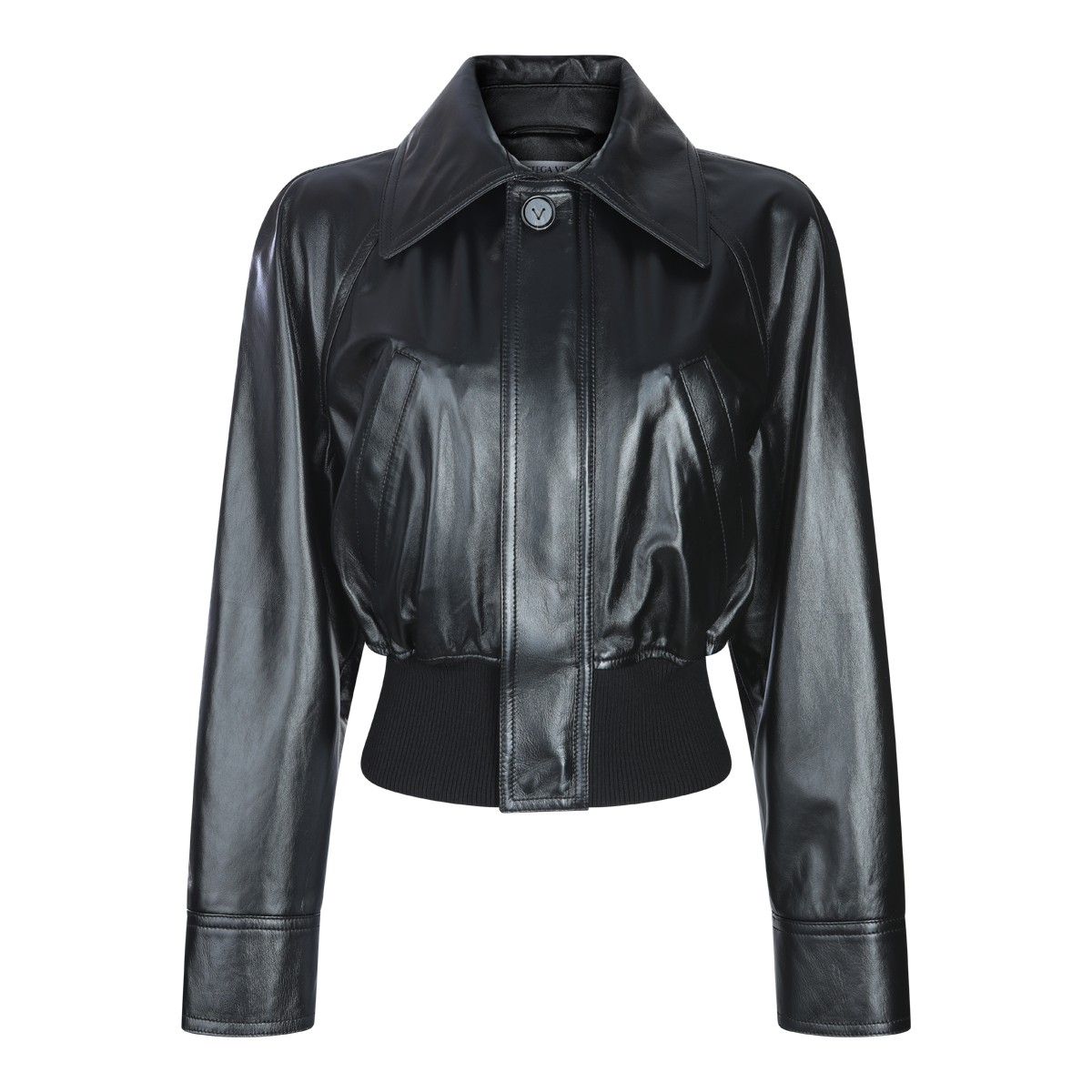BLACK LEATHER SHIRT