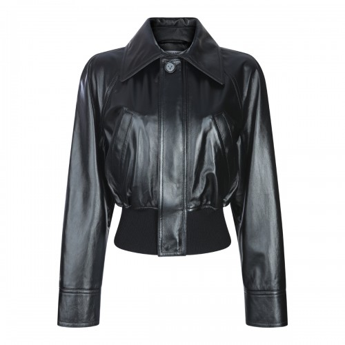 BLACK LEATHER SHIRT