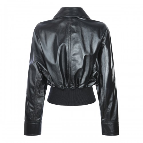 BLACK LEATHER SHIRT