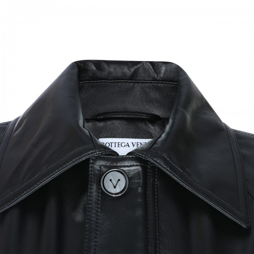 BLACK LEATHER SHIRT