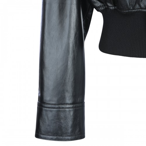 BLACK LEATHER SHIRT
