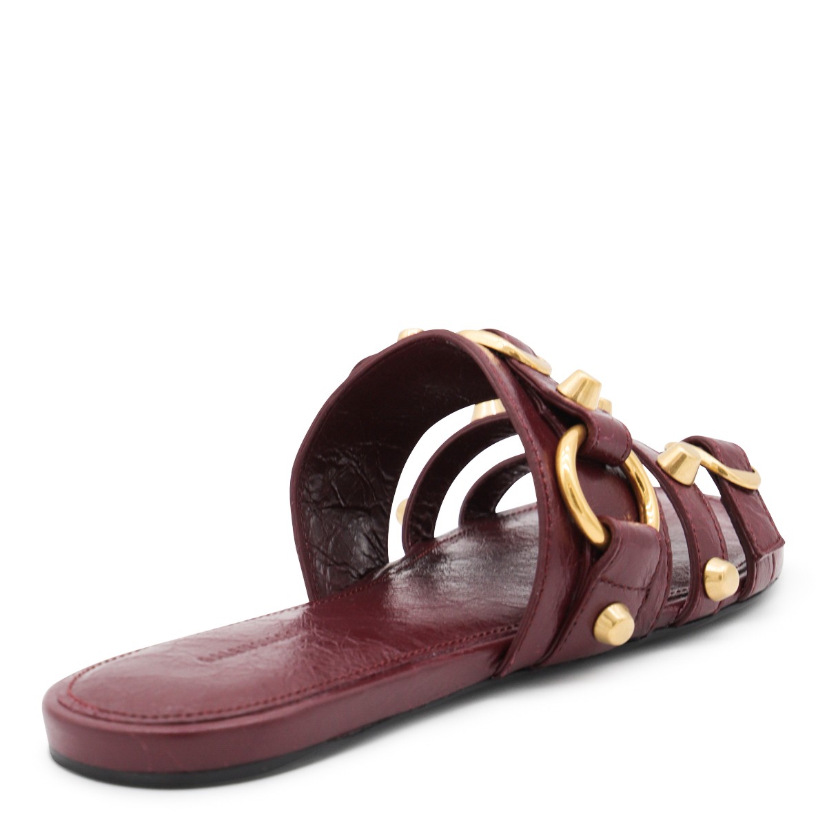 BORDEAUX LEATHER CITY FLATS