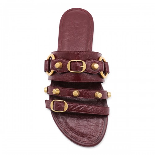 BORDEAUX LEATHER CITY FLATS