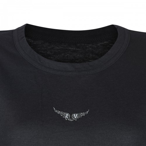BLACK COTTON T-SHIRT