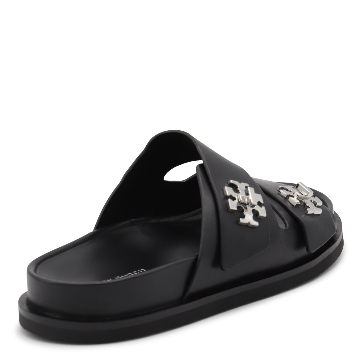 BLACK LEATHER FLATS