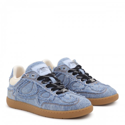 LIGHT BLUE COTTON SNEAKERS