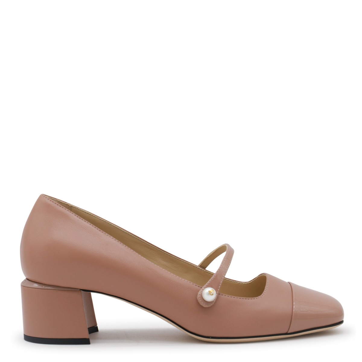 PINK LEATHER ELISA PUMPS