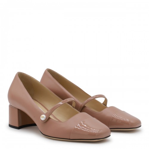 PINK LEATHER ELISA PUMPS