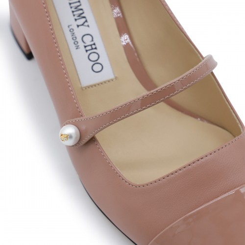 PINK LEATHER ELISA PUMPS