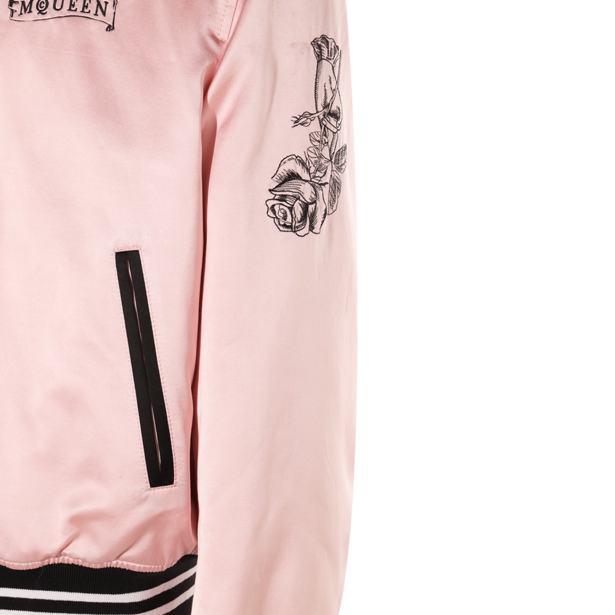PINK AND BLACK COTTON CASUAL JACKET