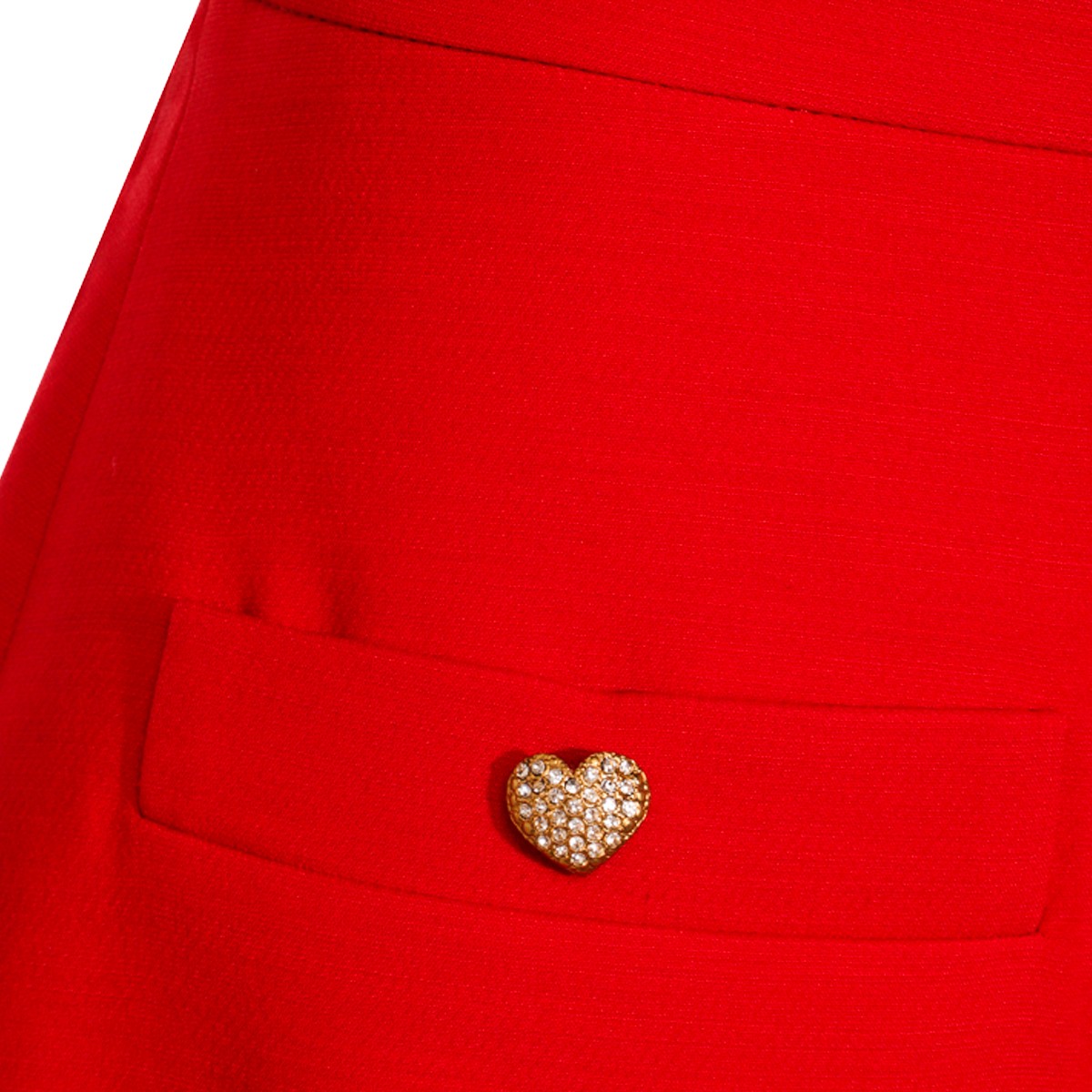 RED WOOL SKIRT