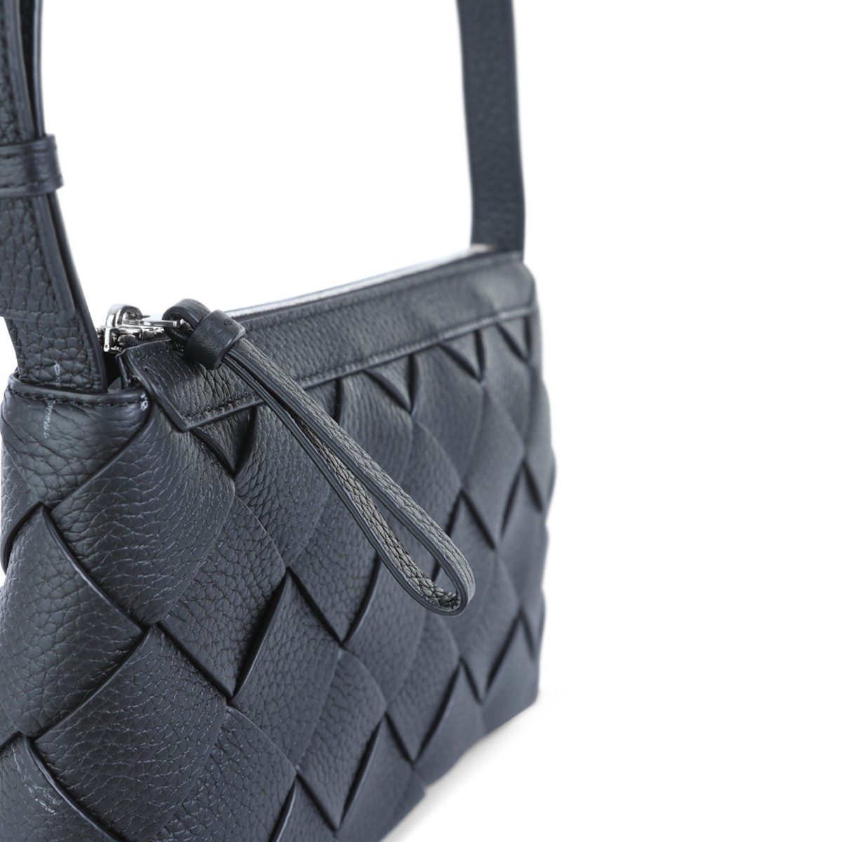 BLACK LEATHER DIAGO BAG BLACK LEATHER DIAGO BAG