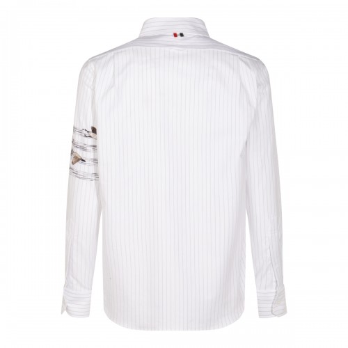 WHITE AND GREY COTTON SHIRT 2