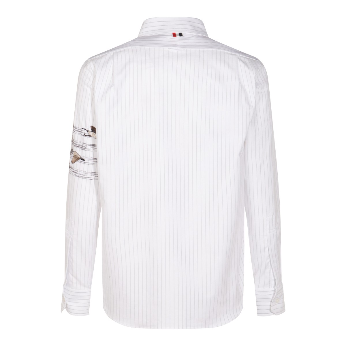 WHITE AND GREY COTTON SHIRT