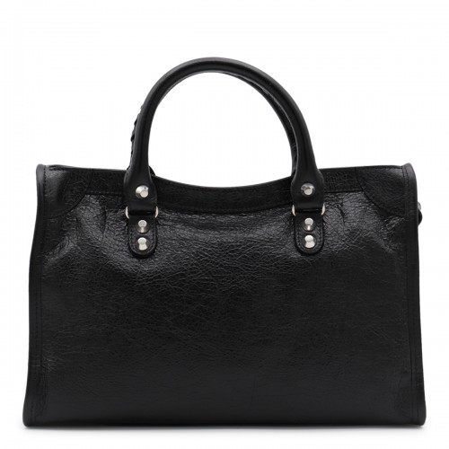 BLACK LEATHER MINY CITY BAG
