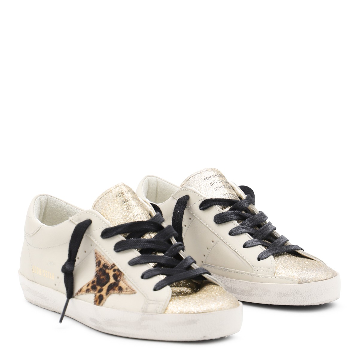 LIGHT BEIGE LEATHER SUPER STAR SNEAKERS
