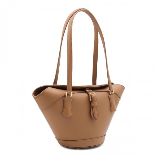 BROWN LEATHER CAPRI SATCHEL 2