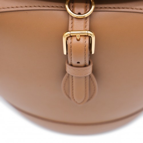 BROWN LEATHER CAPRI SATCHEL