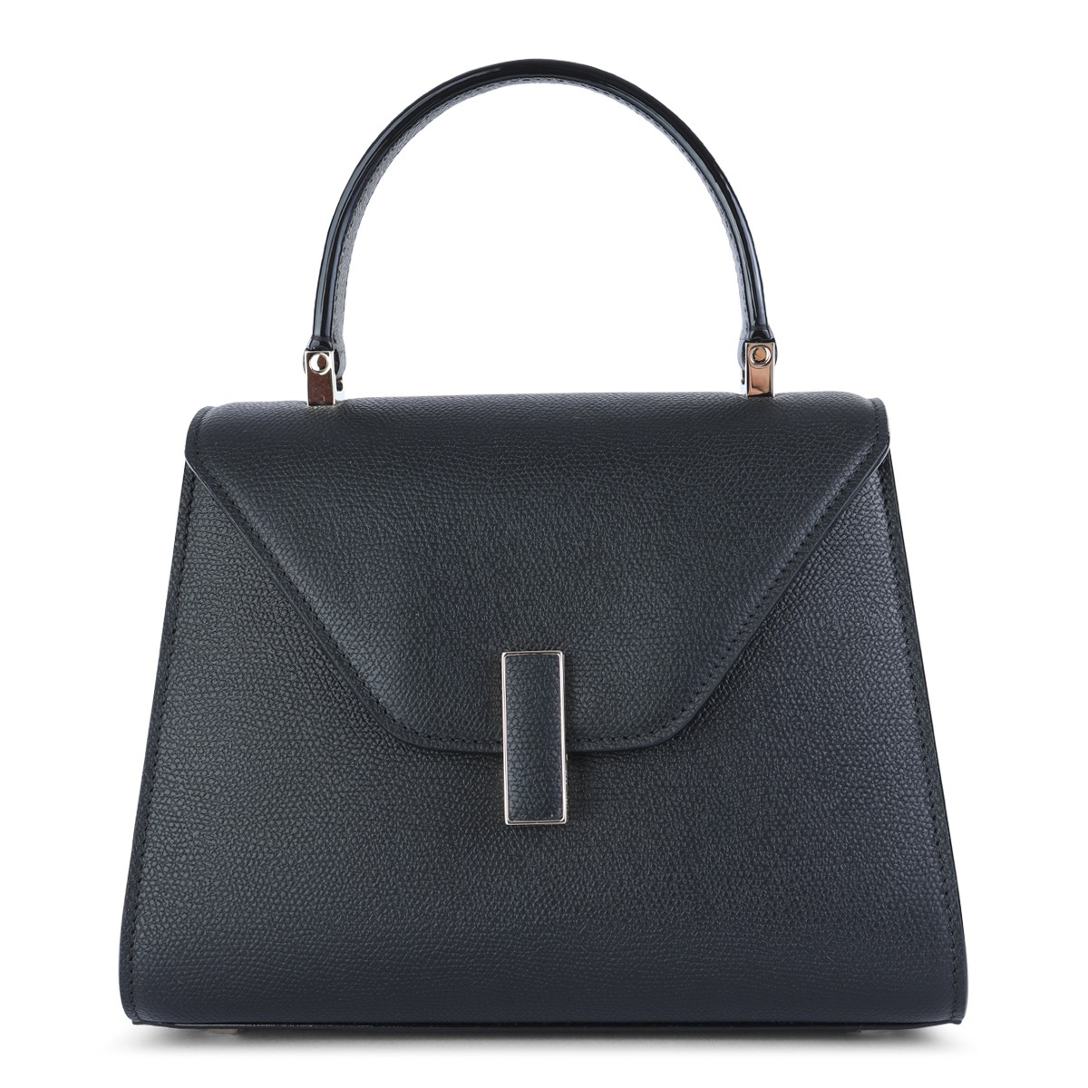 BLACK LEATHER ISIDE MINI TOP HANDLE BAG