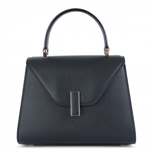 BLACK LEATHER ISIDE MINI TOP HANDLE BAG