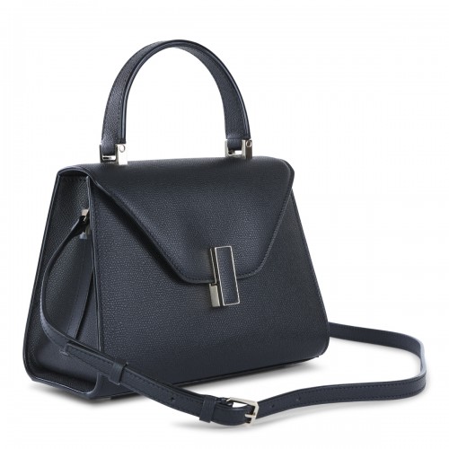 BLACK LEATHER ISIDE MINI TOP HANDLE BAG