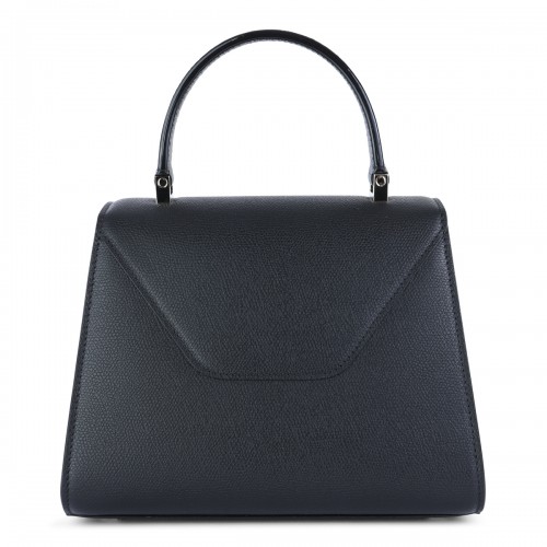 BLACK LEATHER ISIDE MINI TOP HANDLE BAG
