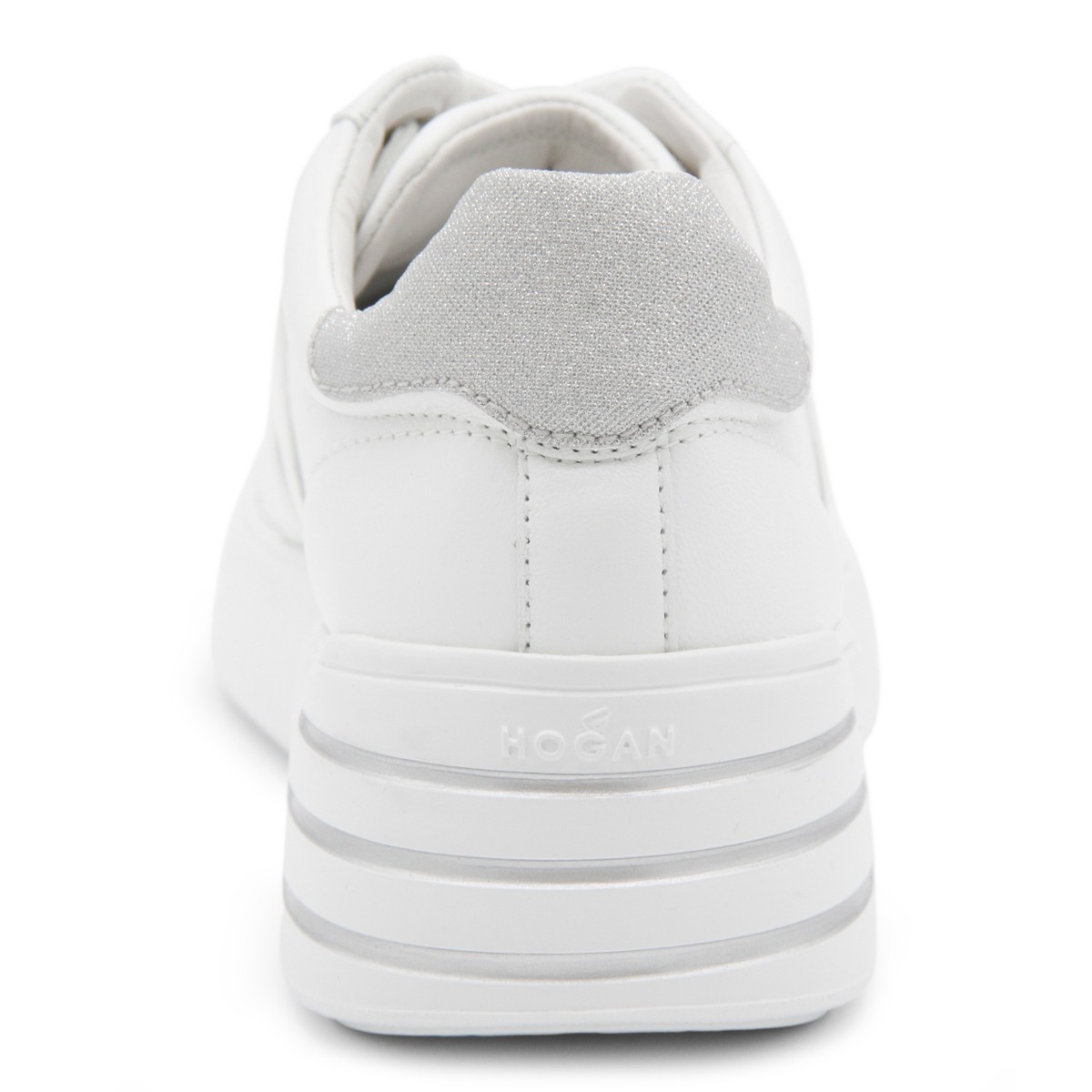 WHITE AND GREY LEATHER SNEAKERS WHITE AND GREY LEATHER SNEAKERS